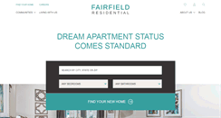 Desktop Screenshot of fairfieldresidential.com